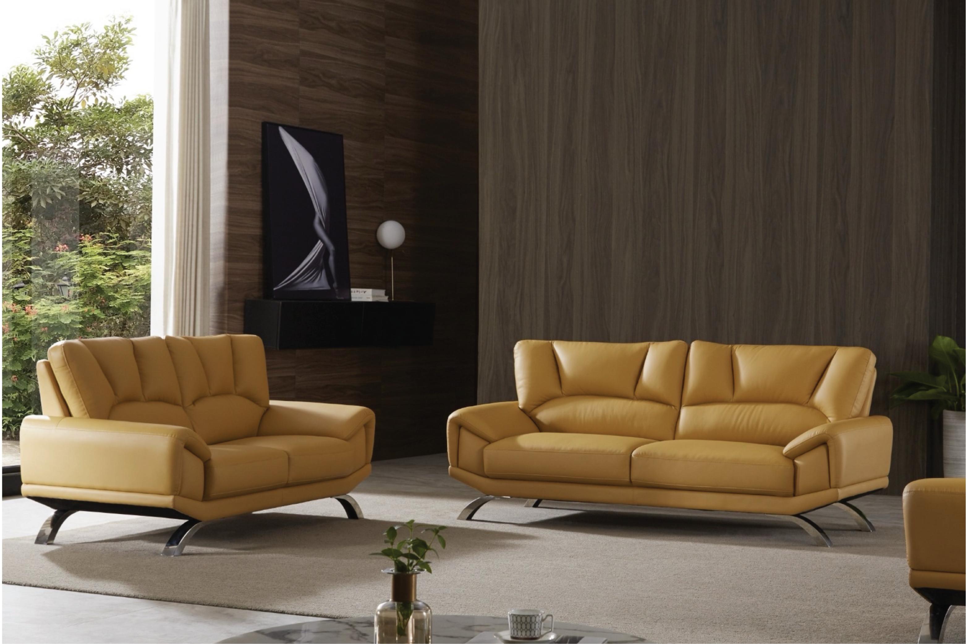 Custom mustard yellow premium sofa